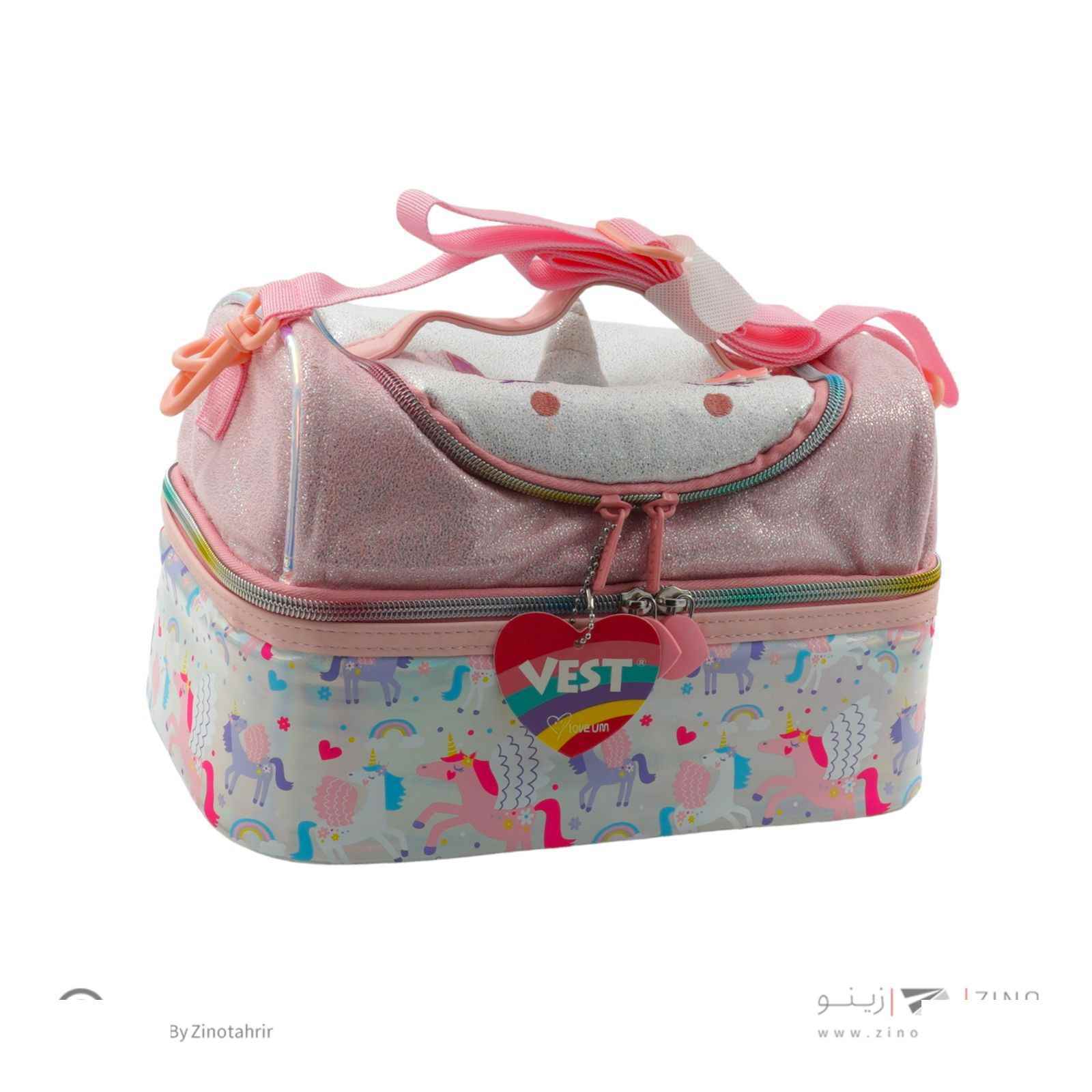 کیف ظرف غذا دوجداره دوزیپ وست یونی کورن کد2058-6